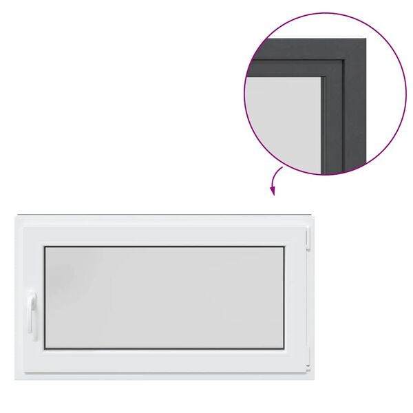 vidaXL Kjellervindu "RISOR" 110x70 cm vipp-og-sving DIN h&oslash;yre antrasitt