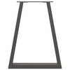 vidaXL Spisebordben V-formet 2 stk antrasitt 50x(72-73,3) cm st&aring;l