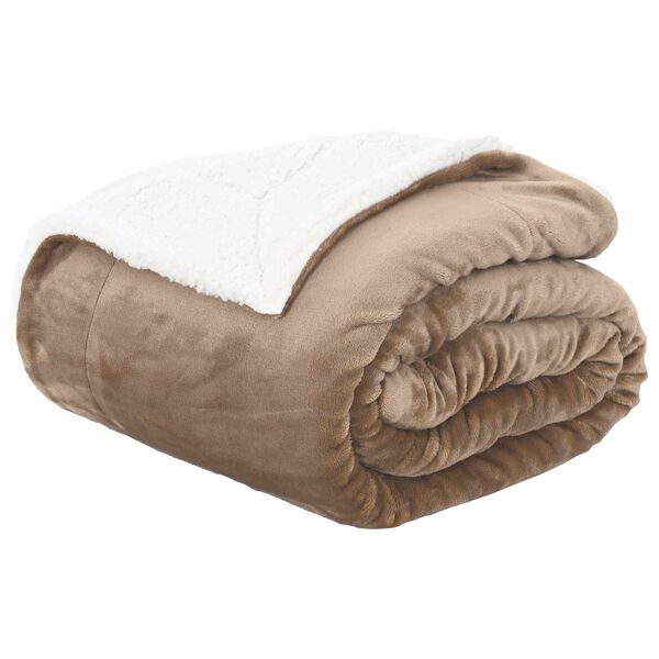 vidaXL Kastteppe Kamel 240 x 270 cm Fleece