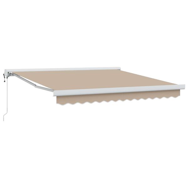 vidaXL Markise Beige 350 x 250 x 165 cm Polyester og aluminium