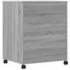 vidaXL Skriverstativ med hjul grå sonoma 60x48x74 cm
