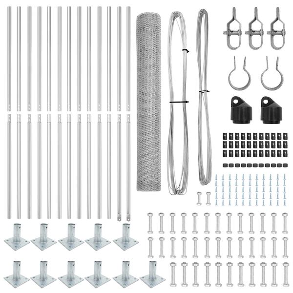 vidaXL Gjerdep&aring;le s&oslash;lv 25 x 1 m (13 mm mesh) St&aring;l