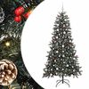 vidaXL Kunstig juletre med 300 LED gr&oslash;nn 210 cm PVC og plast og st&aring;l