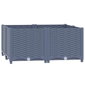 vidaXL H&oslash;ybed 80x80x38 cm polypropylen