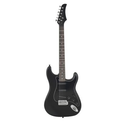 vidaXL Elektrisk gitar for nybegynnere med veske svart 4/4 39"