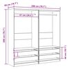 vidaXL Garderobe artisan eik 100x50x200 cm konstruert tre