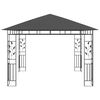 vidaXL Paviljong med myggnett og LED-lysslynge 3x3x2,73 m antrasitt