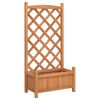 vidaXL Plantekasse med espalier brun 55x29,5x110 cm heltre gran