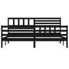 vidaXL Sengeramme svart heltre 200x200 cm