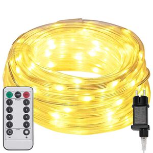 vidaXL Lyskabel med 240 LED Varmhvit 10 m PVC