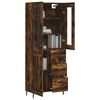 vidaXL Highboard r&oslash;kt eik 69,5x34x180 cm konstruert tre