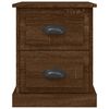 vidaXL Nattbord 2 stk brun eik 39x39x47,5 cm konstruert tre