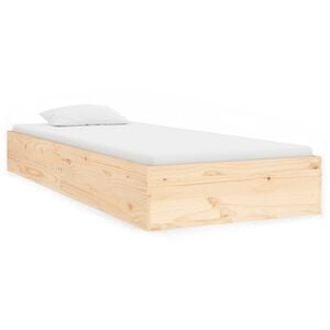 vidaXL Sengeramme heltre furu 90x190 cm Single