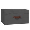 vidaXL Veggmonterte nattbord 2 stk grå 40x29,5x22 cm