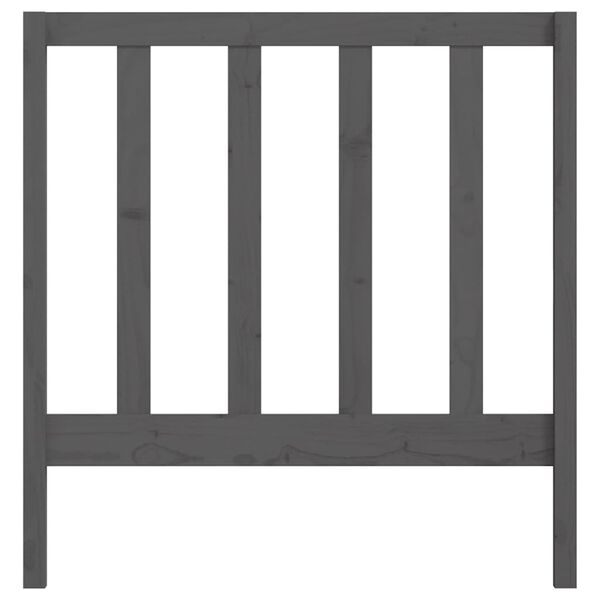 vidaXL Sengegavl gr&aring; 81x4x100 cm heltre furu