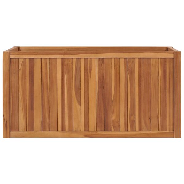 vidaXL Høybed 100x50x50 cm heltre teak