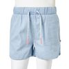 Barneshorts myk denimblå 140
