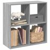 vidaXL Romdeler bokhylle gr&aring; sonoma 69,5x29x69,5 cm konstruert tre