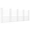 vidaXL Gabionkurv u-formet med 5 stolper jern 500x20x200 cm