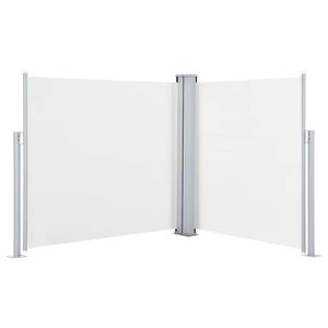vidaXL Uttrekkbar sidemarkise 120x600 cm kremhvit