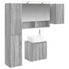 vidaXL Baderomsskapsett 5 pcs Gr&aring; Sonoma 50 x 14,5 x 70 cm