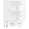 vidaXL Highboard hvit 69,5x31x115 cm konstruert tre