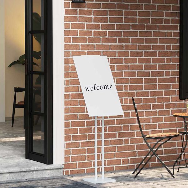 vidaXL Messe Utstillinger 2 pcs Hvit 26,5 x 26,5 x 150 cm St&aring;l