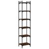 vidaXL Bokhylle 6 etasjer brun eik 40x30x188 cm konstruert tre