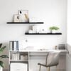 vidaXL Flytende vegghyller 2 stk svart 120x23,5x3,8 cm MDF