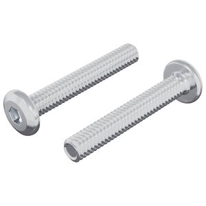 vidaXL L&aring;seskrue Ensfarget 2 pcs s&oslash;lv M6 x 35 mm St&aring;l