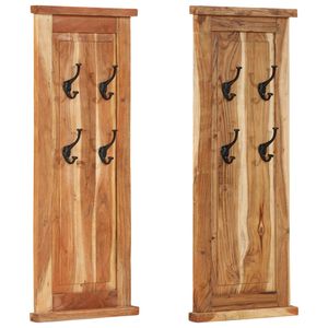 vidaXL Kleshengere 2 stk heltre akasie 38x100 cm