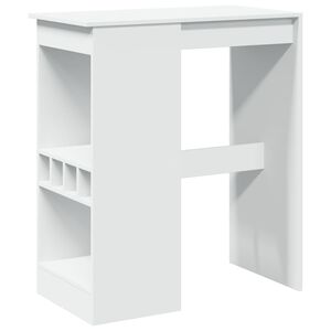vidaXL Barbord med stativer hvit 90x47,5x103,5 cm konstruert tre