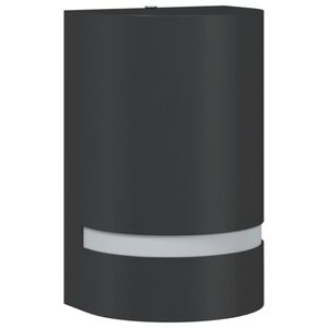 vidaXL Veggmontert utelampe svart st&oslash;pt aluminium