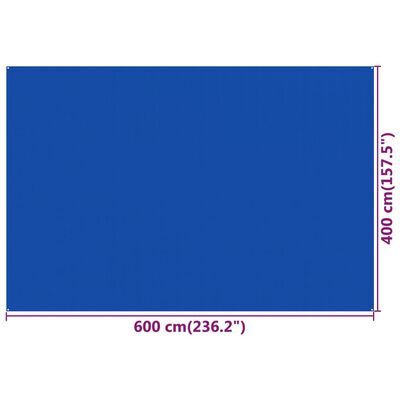 vidaXL Teltteppe 400x600 cm blå HDPE