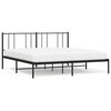 vidaXL Sengeramme i metall med sengegavl svart 183x213 cm