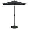 vidaXL Hageparasol med LED-lamper og fot 230 x 230 cm Polyester