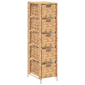vidaXL Lagringsenhet med 5 kurver 25,5x37x100 cm vannhyasint