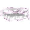 vidaXL Seng med bokhylle uten madrass voksbrun 180x200 cm heltre furu