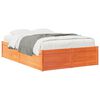 vidaXL Sengeramme uten madrass voksbrun 120x190 cm heltre furu