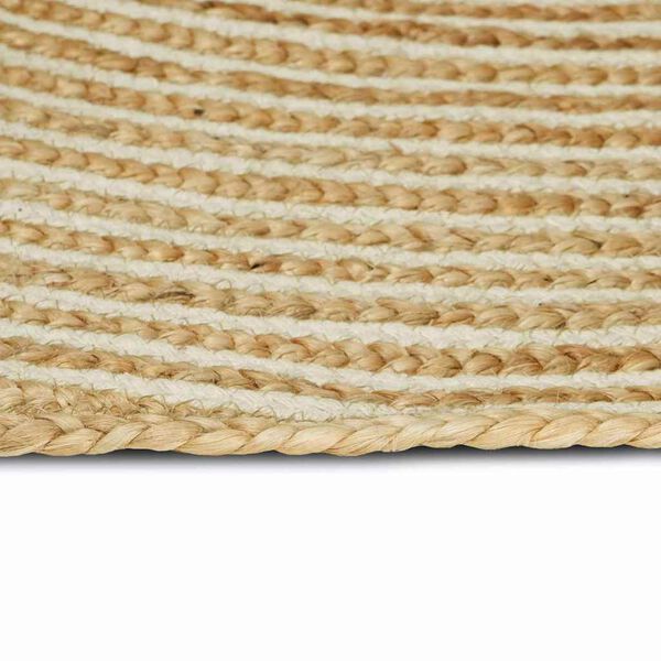 vidaXL Teppe Naturlig og Hvit 205 x 305 cm Jute