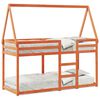 vidaXL K&oslash;yeseng med tak voksbrun 75x190 cm heltre furu