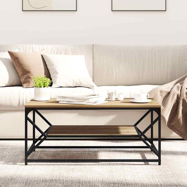 vidaXL Kaffebord Artisan Eik 90 x 50 x 40 cm