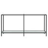 vidaXL Konsollbord hvit 160x35x75,5 cm herdet glass