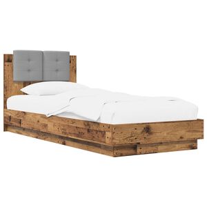 vidaXL Sengestamme med hodegatt Gammelt tre 80 x 200 cm Konstruert tre