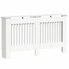 vidaXL Radiator Deksel H&oslash;yglanset hvit 152 x 19 x 81,5 cm