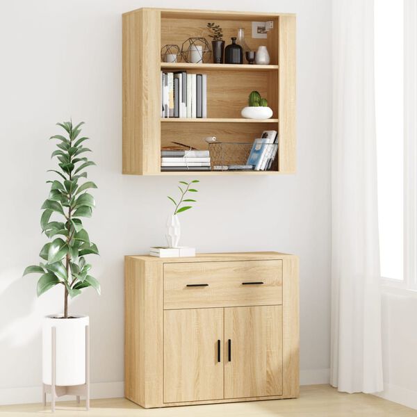 vidaXL Highboard sonoma eik konstruert tre