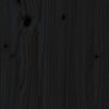 vidaXL Uttrekkbar dagseng svart 2x(80x200) cm heltre furu