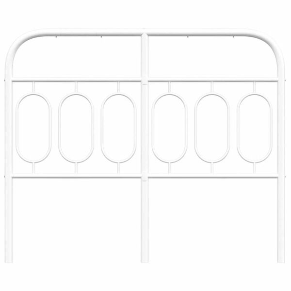 vidaXL Utskiftbar sengegavl i metall hvit 120 cm