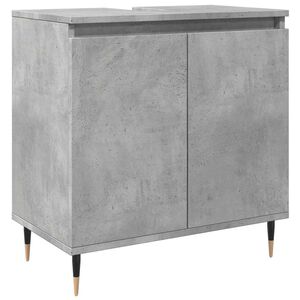 vidaXL Baderomsskap betonggr&aring; 58x33x60 cm konstruert tre