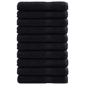 vidaXL Premium h&aring;ndkl&aelig;r SOLUND 10 stk svart 100x200cm 600 g/m2
